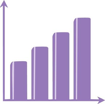 Abstract financial bar chart depicting positive development and increasing values vector