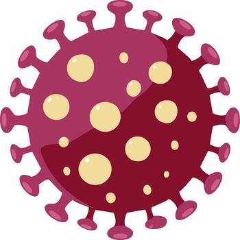 Abstract Representation of a Virus with Spikes and Circles vector
