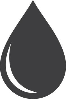 A black drop icon on a white background vector