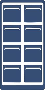 Abstract grid of boxes with white outline design element vector