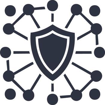 red seguridad proteger icono representando digital proteccion y datos la seguridad vector