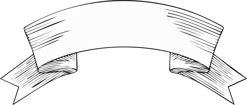 Engraved banner illustration with empty space for text. design element isolated vector