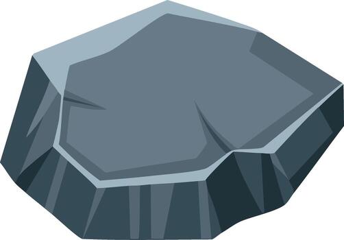 Abstract Polygonal Geometric Stone Formation with Sharp Edges and Light Gray Surface vector