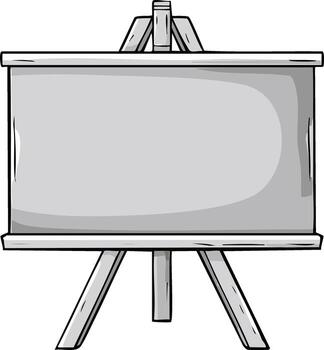 Blank Presentation Easel with Copy Space for Text and Graphics vector