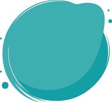 resumen verde azulado gota con amable remolinos y flotante puntos vector