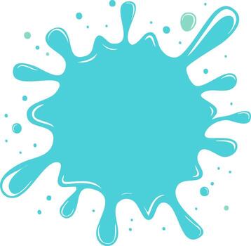 brillante turquesa líquido salpicar chapoteo con gotas dinámica movimiento vector