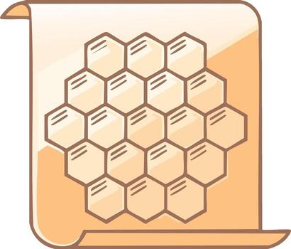 panales en Desplazarse dibujos animados estilo linda hexágono modelo ilustración vector