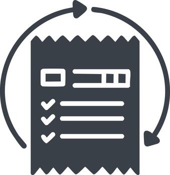 Recurring Checklist with Circular Arrows Symbolizing Task Completion or Ongoing Processes vector
