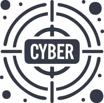 Cyber Security Target with Circles and Cross Hairs vector
