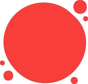 Abstract red circles, sphere shapes composition, modern contemporary design element, minimalist graphic style vector