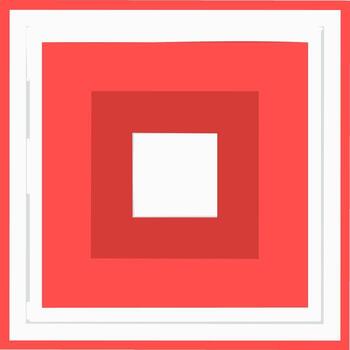 anidado cuadrícula en sombras de coral rojo y blanco resumen minimalista geométrico diseño vector