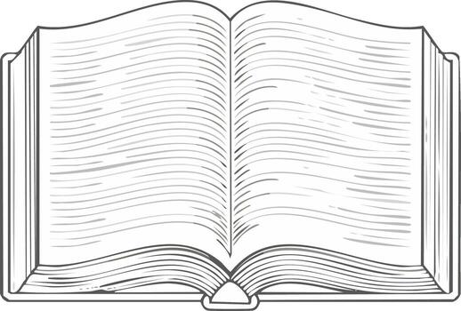 Open book with empty pages illustration vector