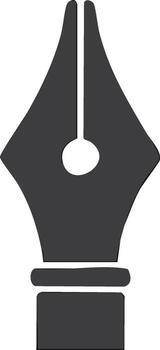 detallado fuente bolígrafo punta diseño para escritura y creativo proyectos valores ilustración vector