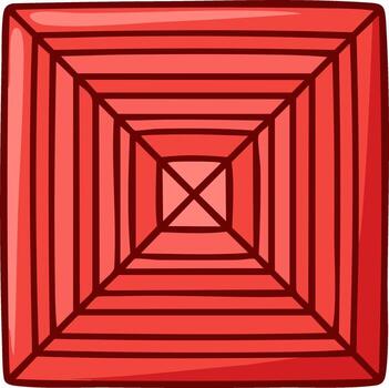 Nested Squares Illusion in Red Tones Repeating Pattern Square Design vector
