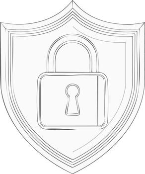 proteger y candado icono, datos privacidad, seguridad conceptos, proteccion sistema, cifrado ilustración vector