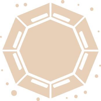 Geometric Octagon Shape with Small Dots Abstract Design vector