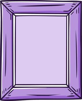 Empty Lavender Square Border with Purple Frame and Outline vector