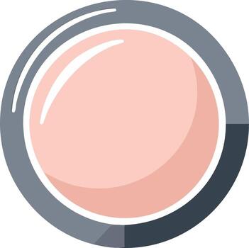 Abstract circular shape with gradient filling and metallic border vector