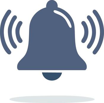 Ringing Bell Icon Signal Message Notification Symbol Alert Attention Reminder vector
