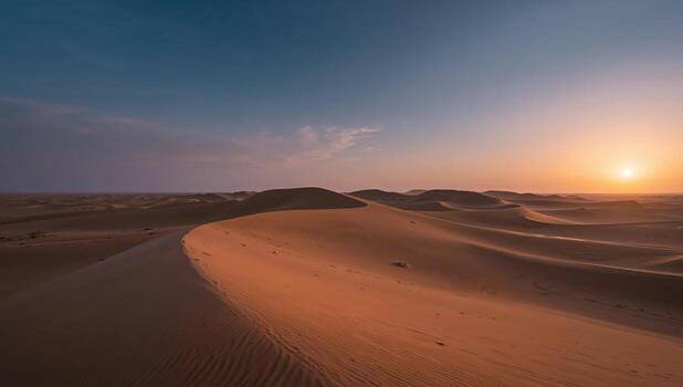 Tranquil Sands at Eventide, a Study in Textures and Subtle Gradients of Color. photo
