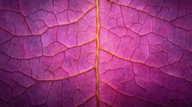 Close-Up Of A Textured Purple Leaf Showing Intricate Veins And Sparkling Surface Details photo