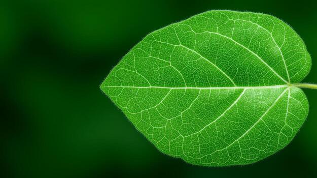 Close-Up View Of A Vibrant Green Leaf photo