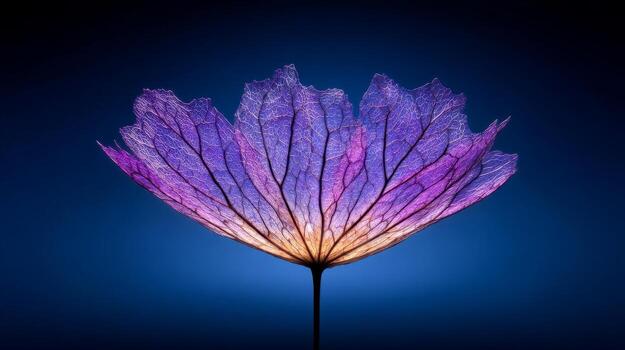 Colorful Flower Sculpture Illuminated Against Dark Background with Soft Glow photo