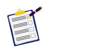 dokumentera verifiering Framgång animering med bock. godkänd Rapportera rörelse grafisk video