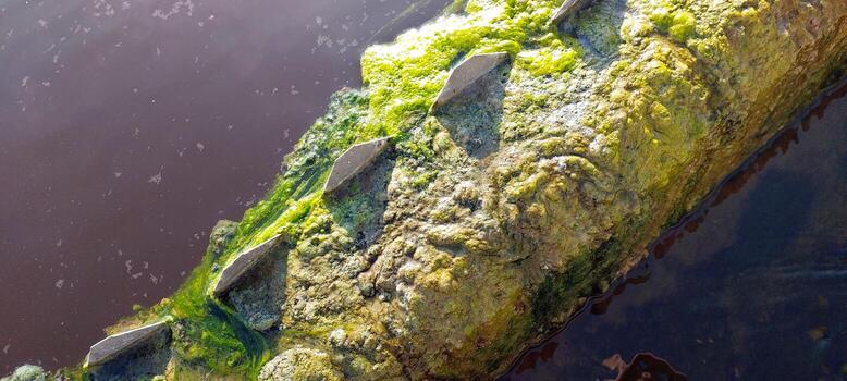 Algae Growth on Water Purification System Reveals Environmental Impact on Local Water Quality photo