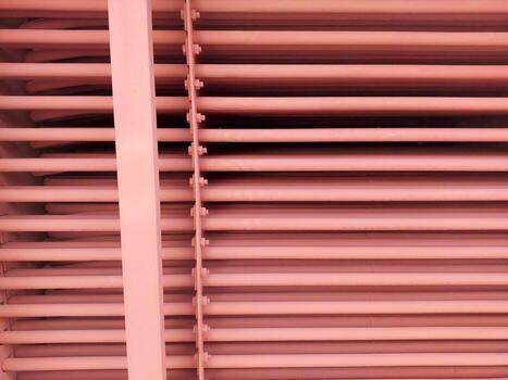 Detailed View of an Economizer Tube Grid With Horizontal Tube Arrangements in Industrial Setting photo