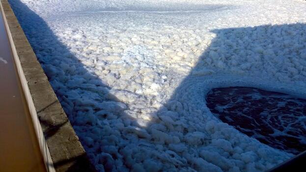 Foam Accumulation Observed on the Surface of a Purification Reactor in an Industrial Facility photo