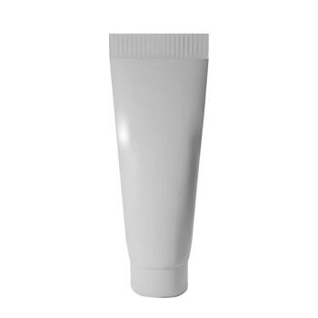 Professional blank tube mockup for hand cream, toothpaste or lip gloss. Realistic presentation with cap. Isolated on white background for easy design placement. vector
