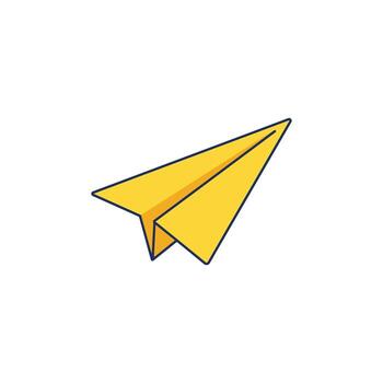 Send a Message Graphic Paper Airplane Concept vector