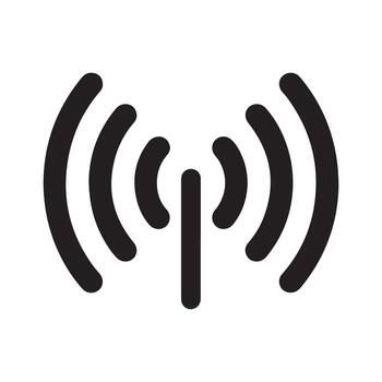 Cellular Signal Bars Connection Status Icon vector