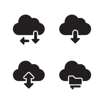 Cloud Synchronization Secure Sync Technology Icon vector