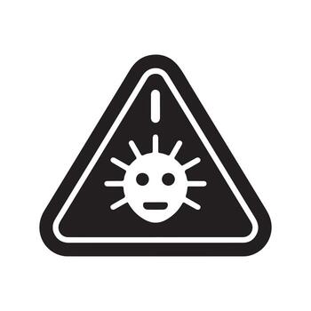 Hacker Attack Alert Cyber Security Protection Icon vector
