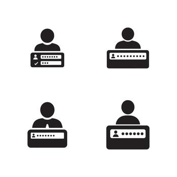 usuario perfil con proteger seguridad proteccion icono vector