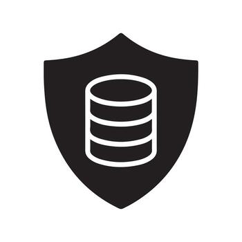Database Security Shield Data Protection Storage Icon vector