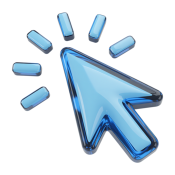 3d Klik wijzer cursor pijl icoon Aan transparant achtergrond png