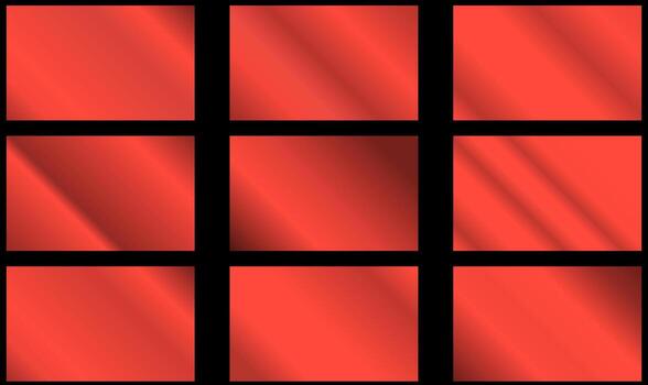 Set of red gradients. collection of red metallic gradients vector