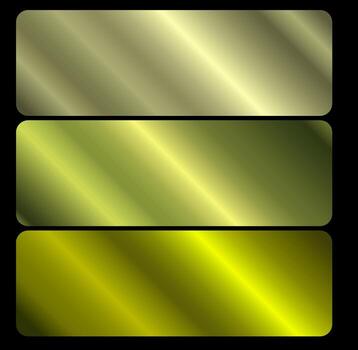 Mega set of gold silver bronze gradients big collection of colorful gradient. yellow gradient.Metallic gradients set green gradients collection vector