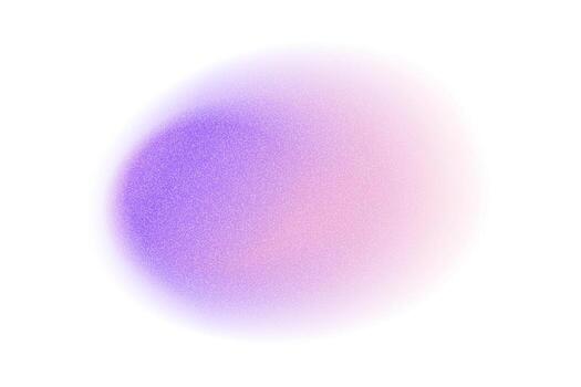 Abstract gradient circle with grain texture in purple and pink colors gradation on white background. vector