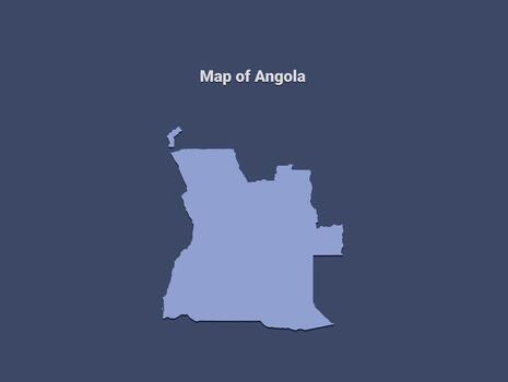 Map of Angola, minimalistic silhouette in soft blue on dark background vector
