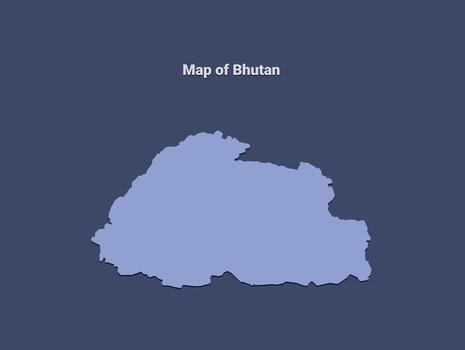 Map of nepal, minimalistic silhouette in soft blue on dark background vector