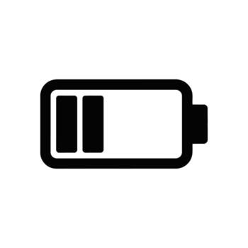 batería con bajo cargar icono para móvil solicitud diseño en blanco vector