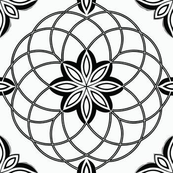 Intricate mathematical generative mandala design featuring geometric patterns and vibrant colors vector