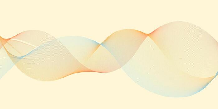 Soft Flowing Abstract Wave Lines on Light Background vector