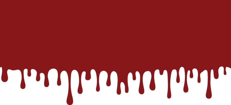 Red dripping paint isolated on white background for graphic design use vector