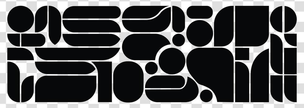 resumen negro y blanco modelo de geométrico formas aislado en blanco antecedentes vector