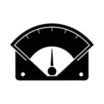 simple analog voltmeter icon vector